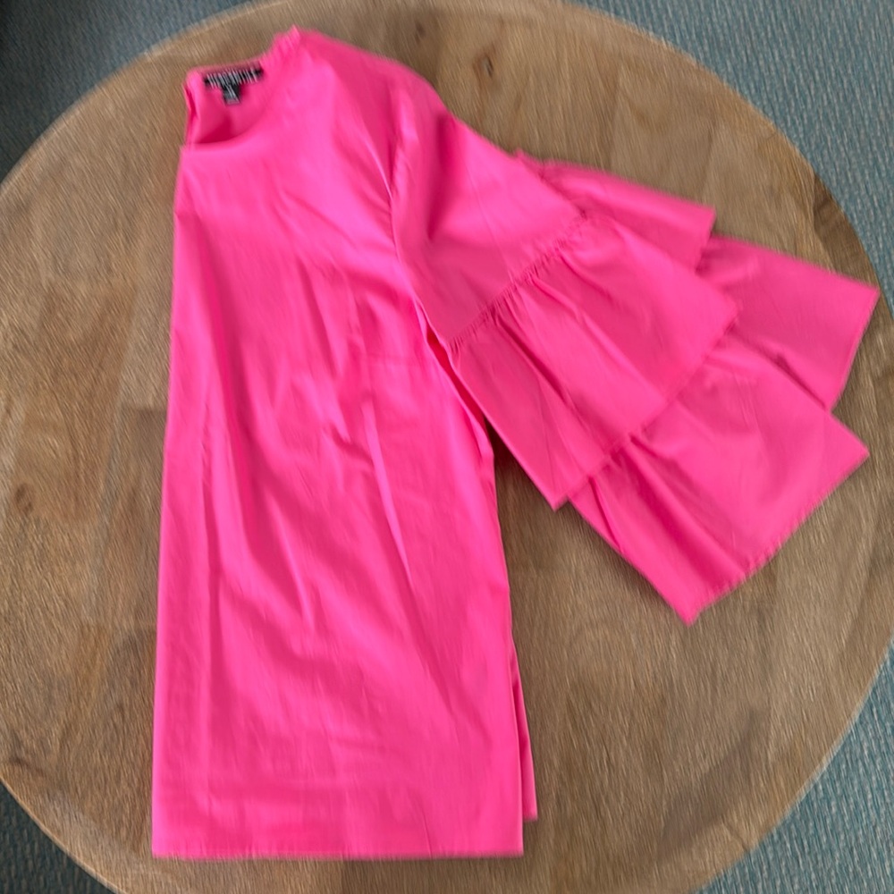 J Crew mercantile azalea pink ruffle sleeve blouse